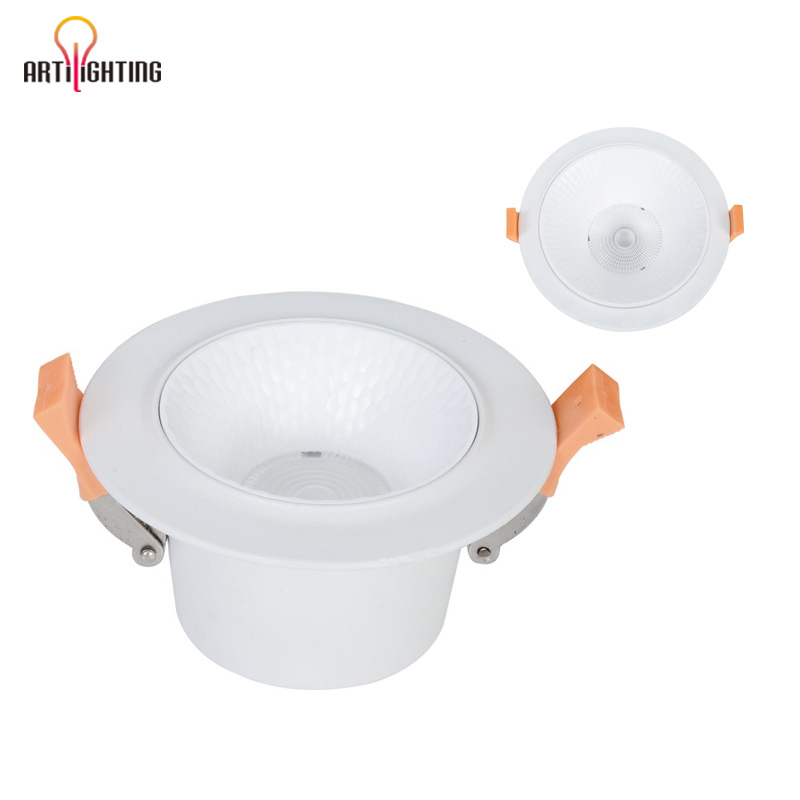 Dimmable Anti-Glare Interior Home Hotel COB Light 5W-40W Recessed LED Downlight for Commercial Lighting