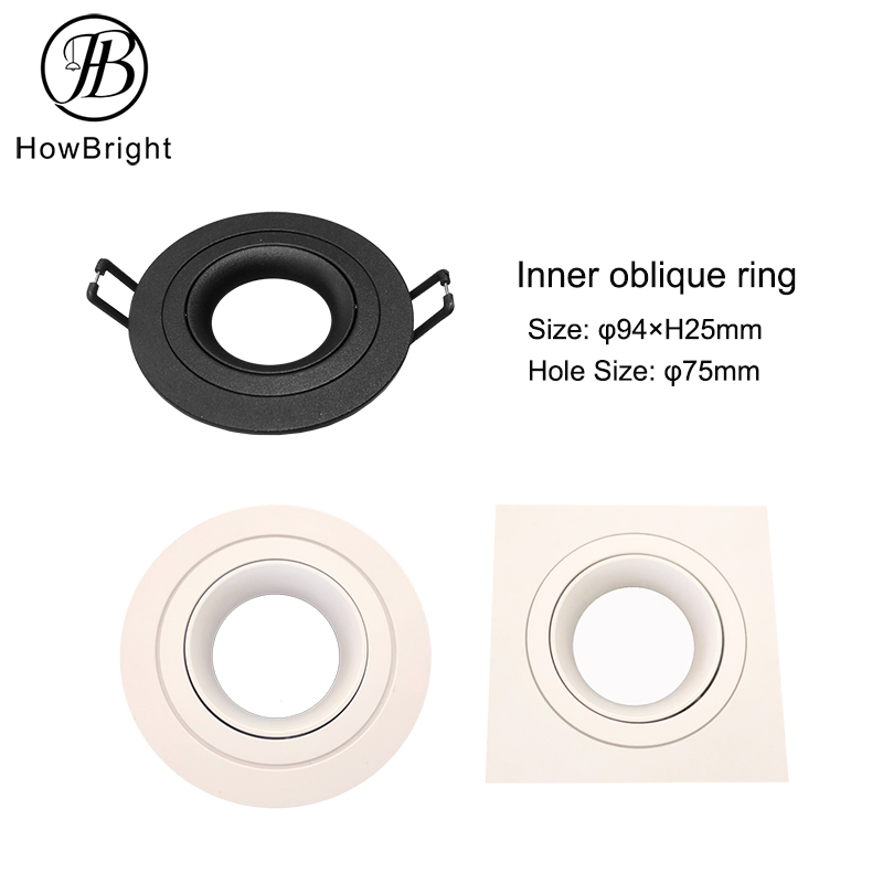 High Quality Industrial GU10 Aluminum Indoor Ceiling Recessed Down Light Fixture GU10 Housing for Project Use