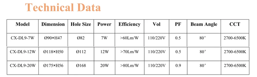 LED Down Light Application