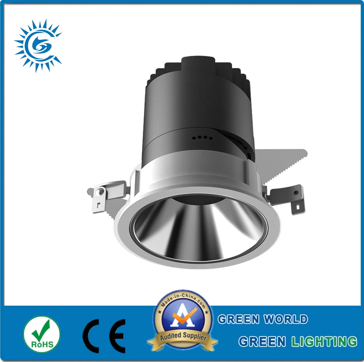 Round Dimmable 3CCT 5W 6W 7W 8W 10W COB LED Downlight for Hotel Home Industrial Commercial Lighting