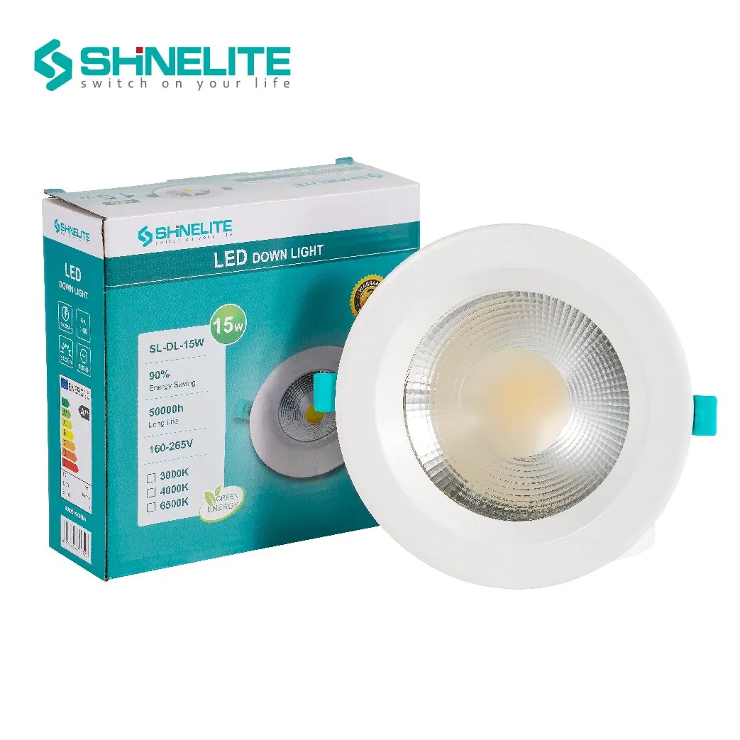 IP65 Waterproof LED Downlight 15W Aluminium Anti Glare Round Shape High Level Downlight