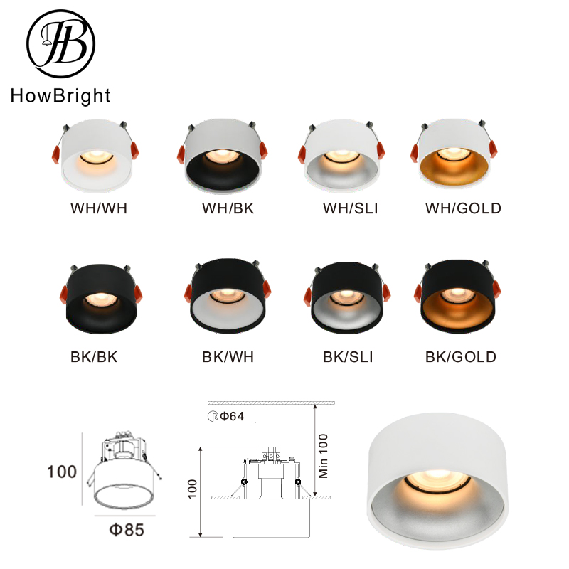 GU10/Gu5.3 Spotlight Adjustable Angle Housing Recessed Housing for Home Project Recessed Down Light