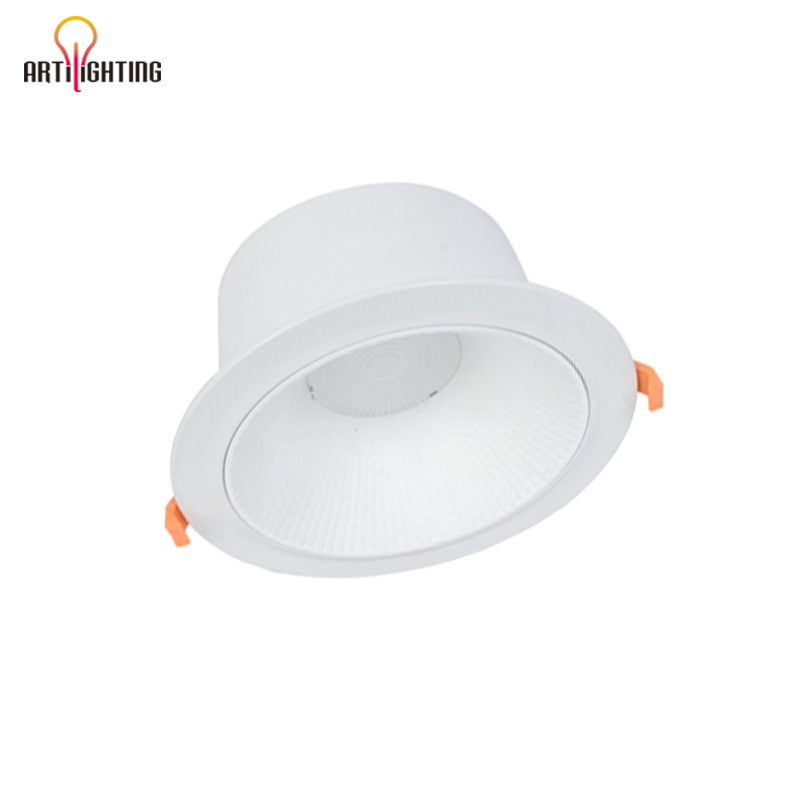 Dimmable Anti-Glare Interior Home Hotel COB Light 5W-40W Recessed LED Downlight for Commercial Lighting