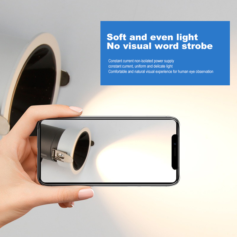 Adjustable Ceiling Recessed 10W LED Downlight Deep Anti-Glare Spot Light