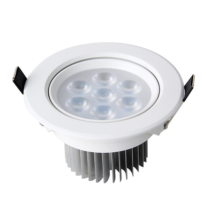 7W MR16 GU10 Embedded Downlight Fixture Ceiling Dimmable Spotlight Recessed High Power LED Exterior Outdoor Fixture Spot Down Light