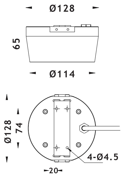 IP66 Downlight 15W Waterproof Surface Mounted Outdoor Round Ceiling Light Landscape LED RGB DMX512 Projector Light