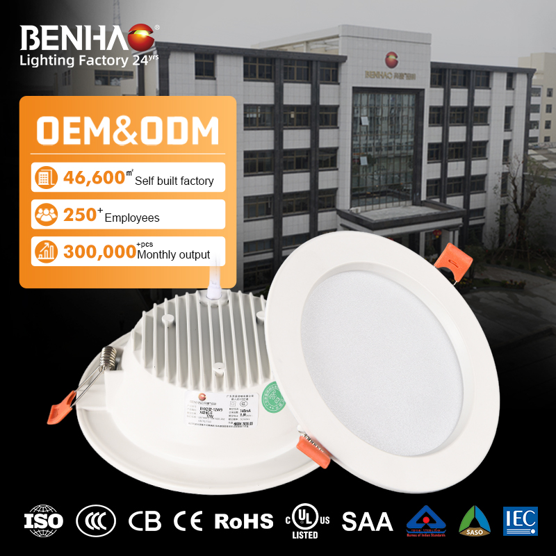 High Quality Factory Wholesale Recessed LED Interior Ceiling Samrt Home 5-24W 220V Flood Lighiting Down Panel Light Adapt Zigbee Dali Tuya DMX 0-10V