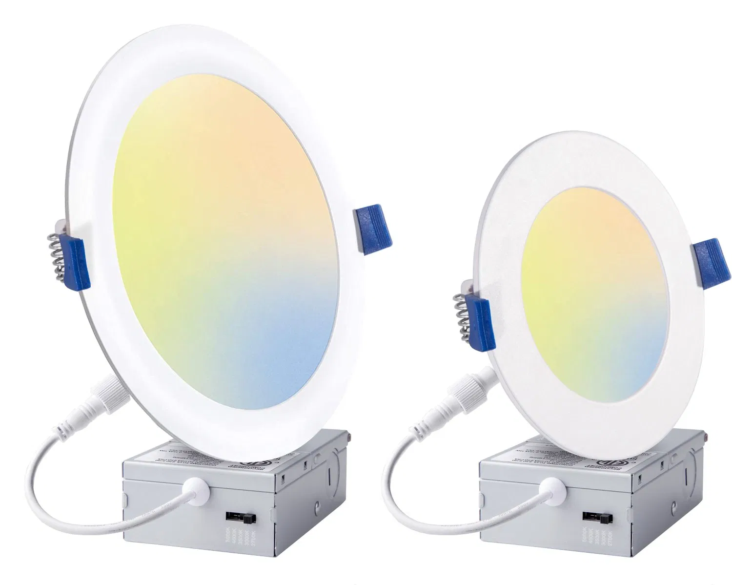 Hot Selling 8 Inch Ultra Thin RGBW LED Downlight Dimmable ETL Recessed Light Slim Panel Downlight