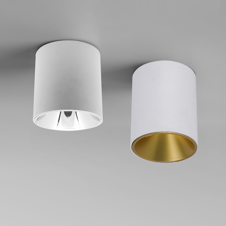 Sleek Aluminum COB IP20 Surface-Mounted Downlight for Modern Interiors