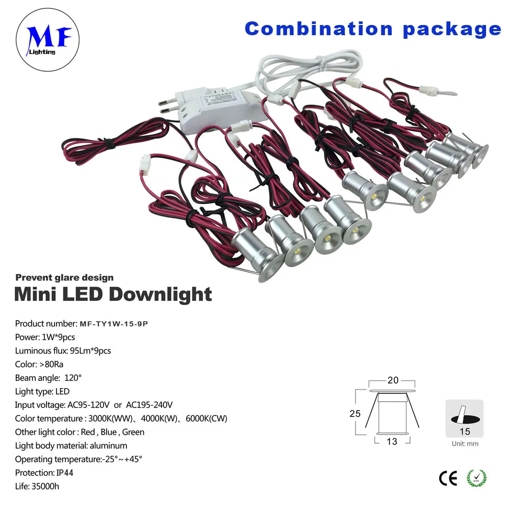 1W IP44 Waterproof Aluminum LED Mini-Stars Small Dimmable RGB LED Spotlights LED Mini Down Lights