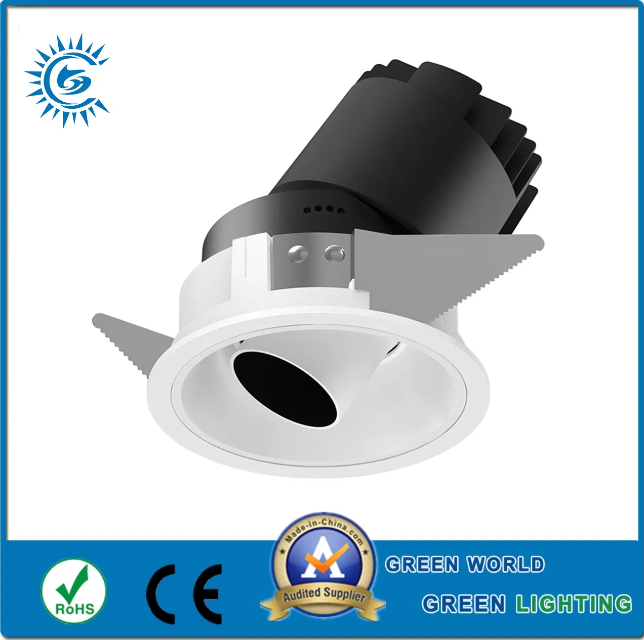 Round Dimmable 3CCT 5W 6W 7W 8W 10W COB LED Downlight for Hotel Home Industrial Commercial Lighting
