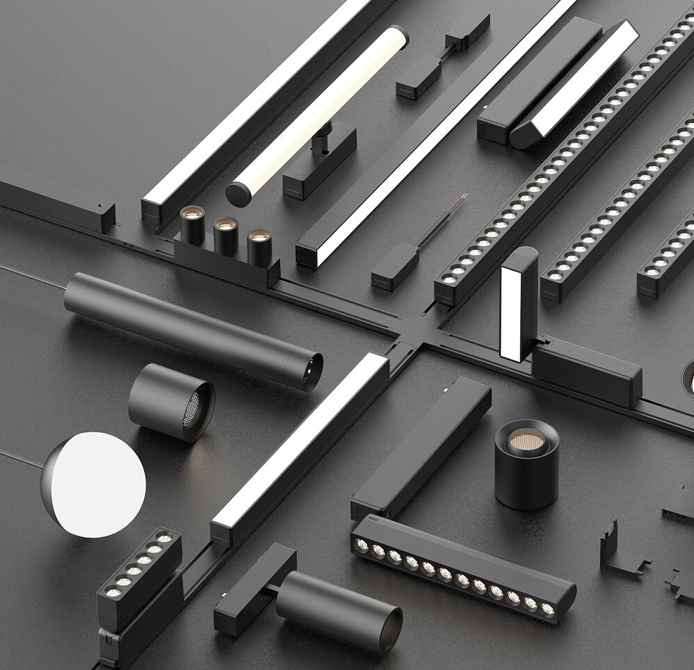 Ultra-Thin Tuya Bluetooth Mi Home 2.4G Smart Magnet Linear Track Lamp Surface Recessed Downlight Ceiling Spot LED Magnetic Track Light