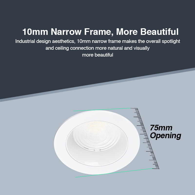 Slim Embedded LED Downlight with Soft Ambient Lighting, Ideal for Residential &amp; Commercial Interior Spaces
