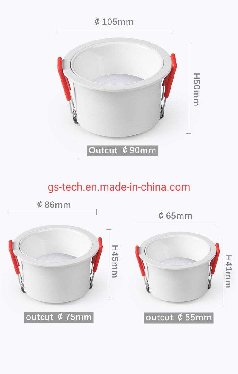 High Quality Commercial Spot Light Narrow Trim Anti Glare COB 7W 10W 15W 30W LED Spot Down Light