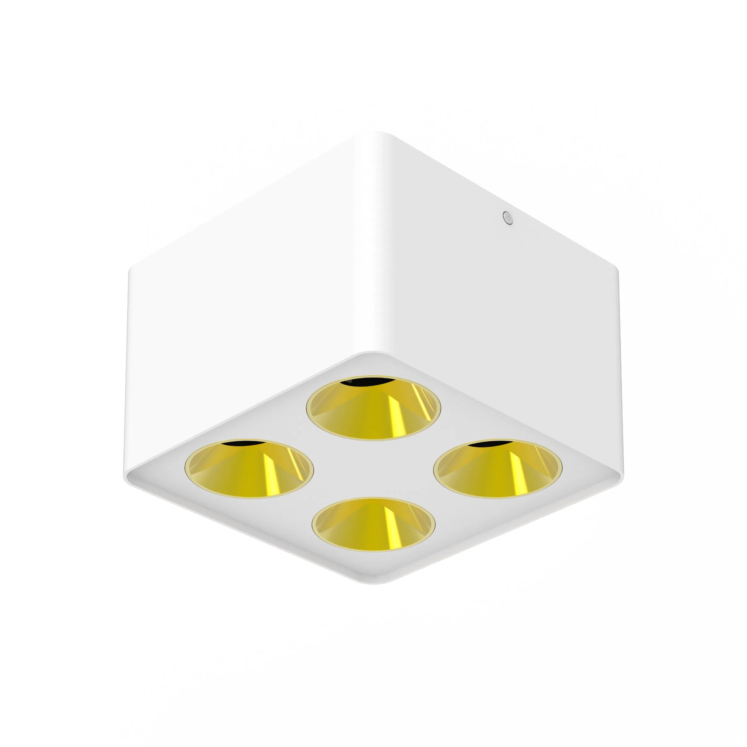 4 Heads 20W Square Open Surface Mounted Ceiling Aluminum COB LED Downlight