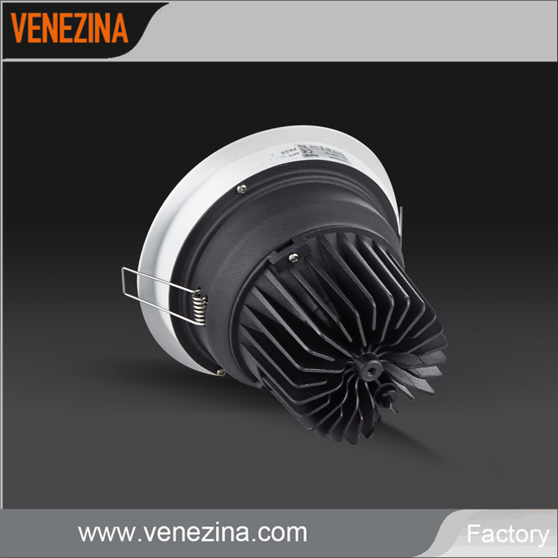 Aluminum 25W Warm White High Efficiency LED COB Spot Light Downlight