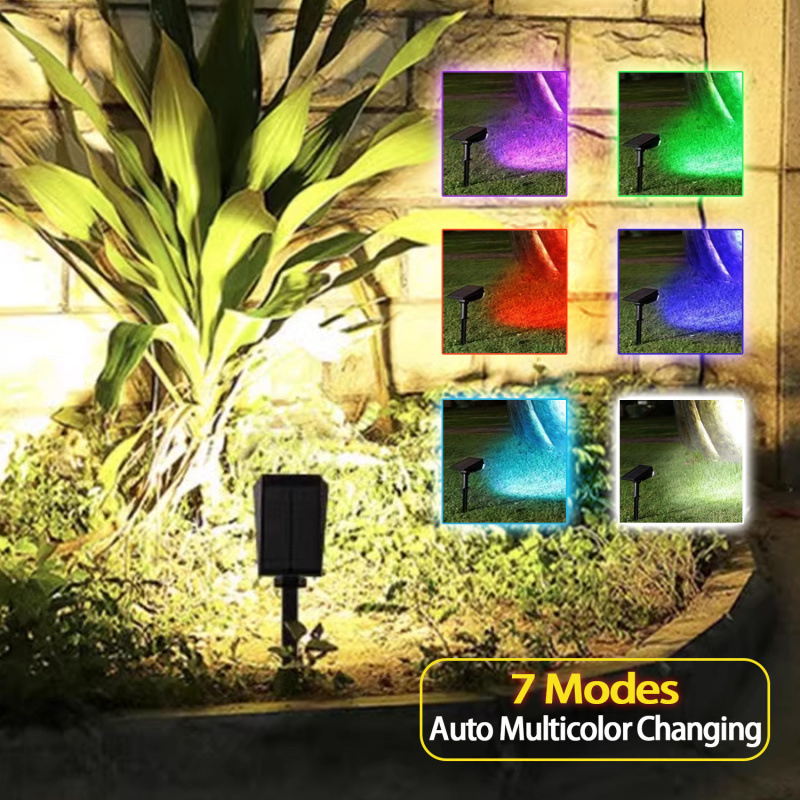 Outdoor Solar Lights Waterproof LED Spotlight Decorations for Garden Yard Dust to Down Uplighting Landscape Pathway