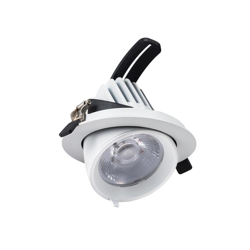 COB LED Gimbal Adjustable Recessed Downlight Warm White 20W 25W 30W 35W Trunk Light for Retail/Shop Aluminum Body with IP44 Rating