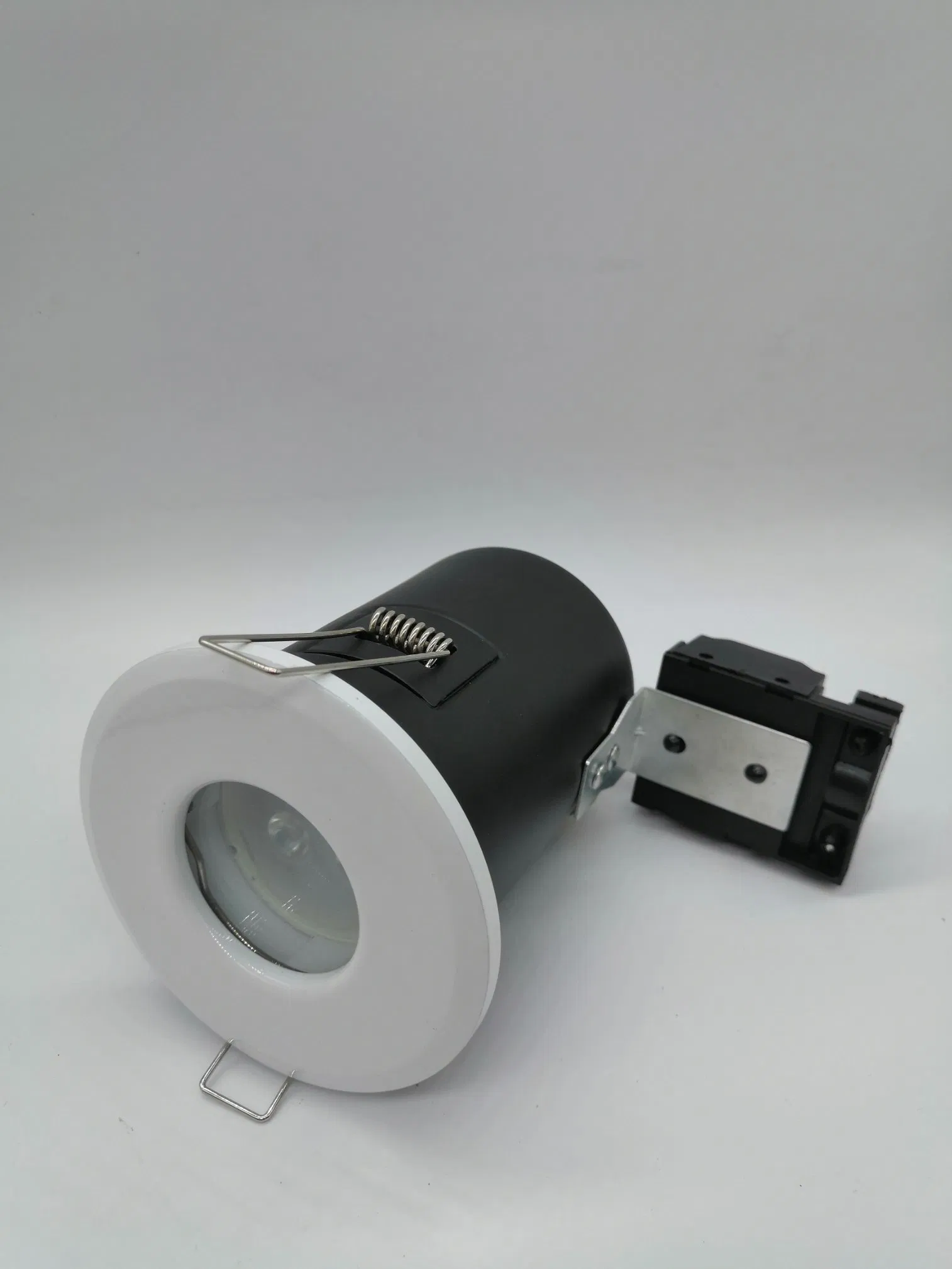 IP20 44 65 Die Cast Alum Back Iron Replaceable Non Replaceable Lighting Source GU10 Angle Fixed Adjustable 5W Max Cable Connector LED Fire Rated Down Light