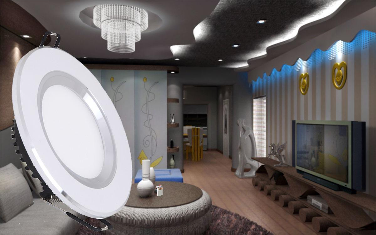 North America Flat Downlights Residential 5 Inches 6 Inches 7W/12W/18W/24W LED Slim Panel Ceiling Light