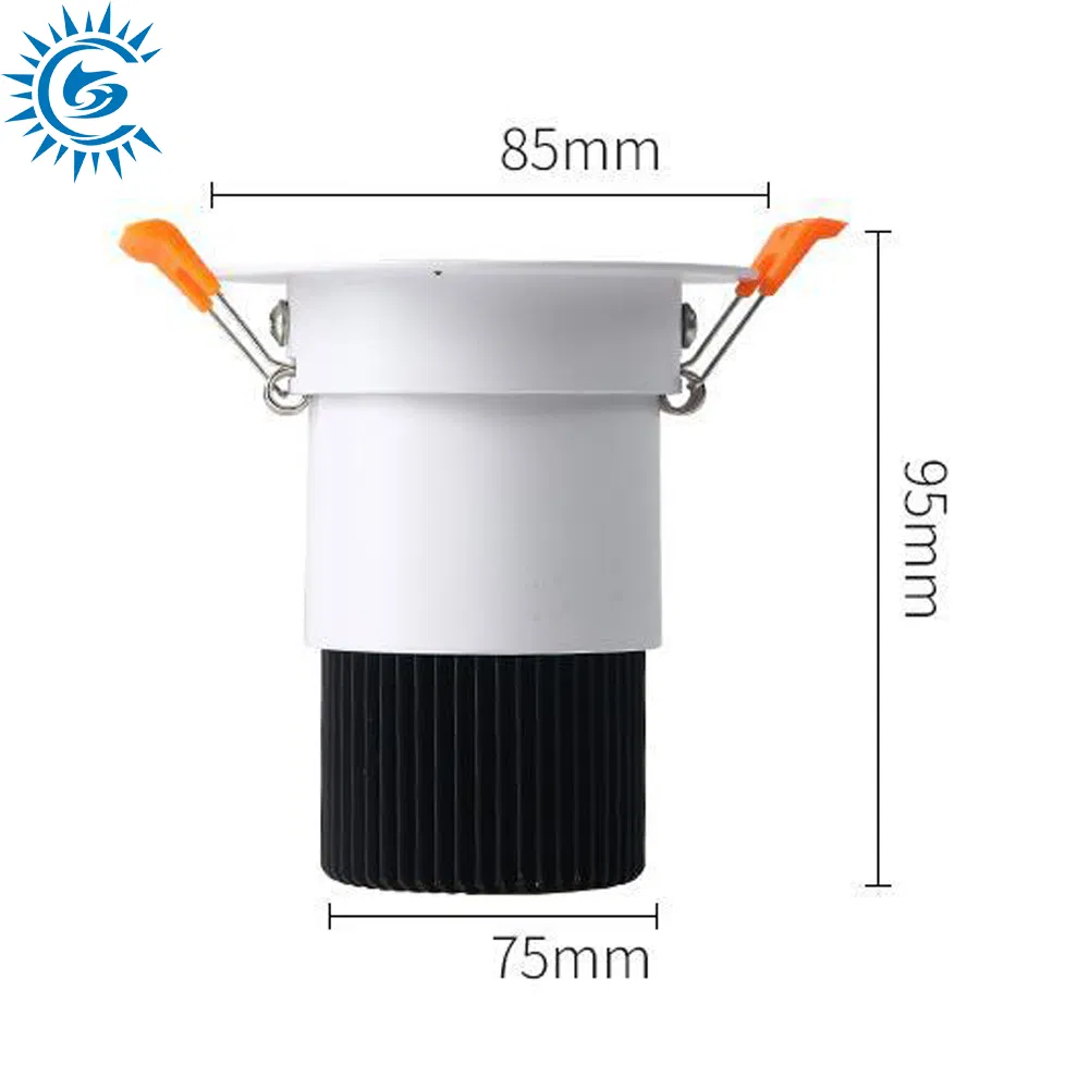 3W 5W 7W 10W 12W 15W Aluminum 3CCT 5CCT Indoor Outdoor LED Recessed 85mm Round Anti-Glare LED Spotlights Deep Cup Anti-Glare Slim Downlight ·