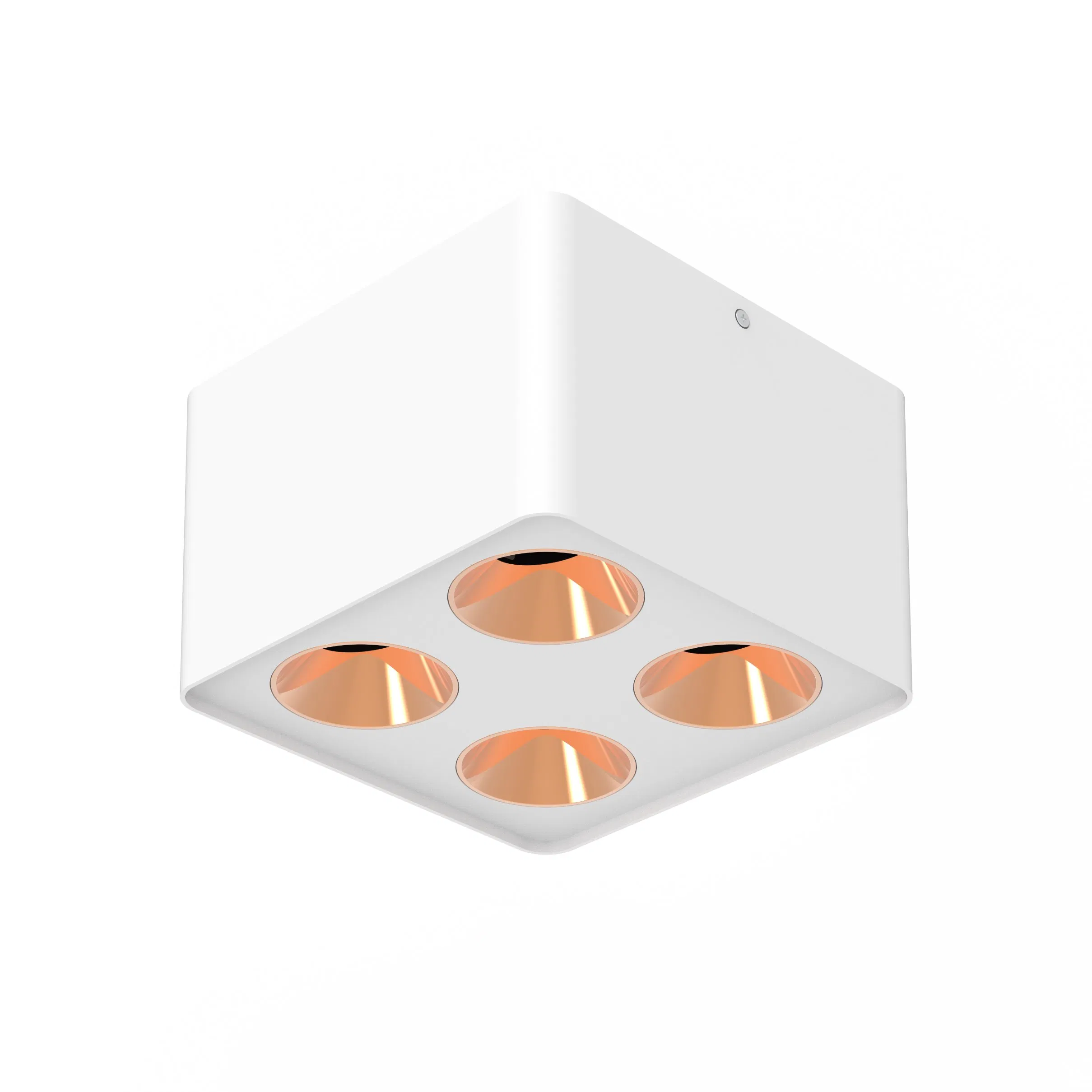 4 Heads 20W Square Open Surface Mounted Ceiling Aluminum COB LED Downlight