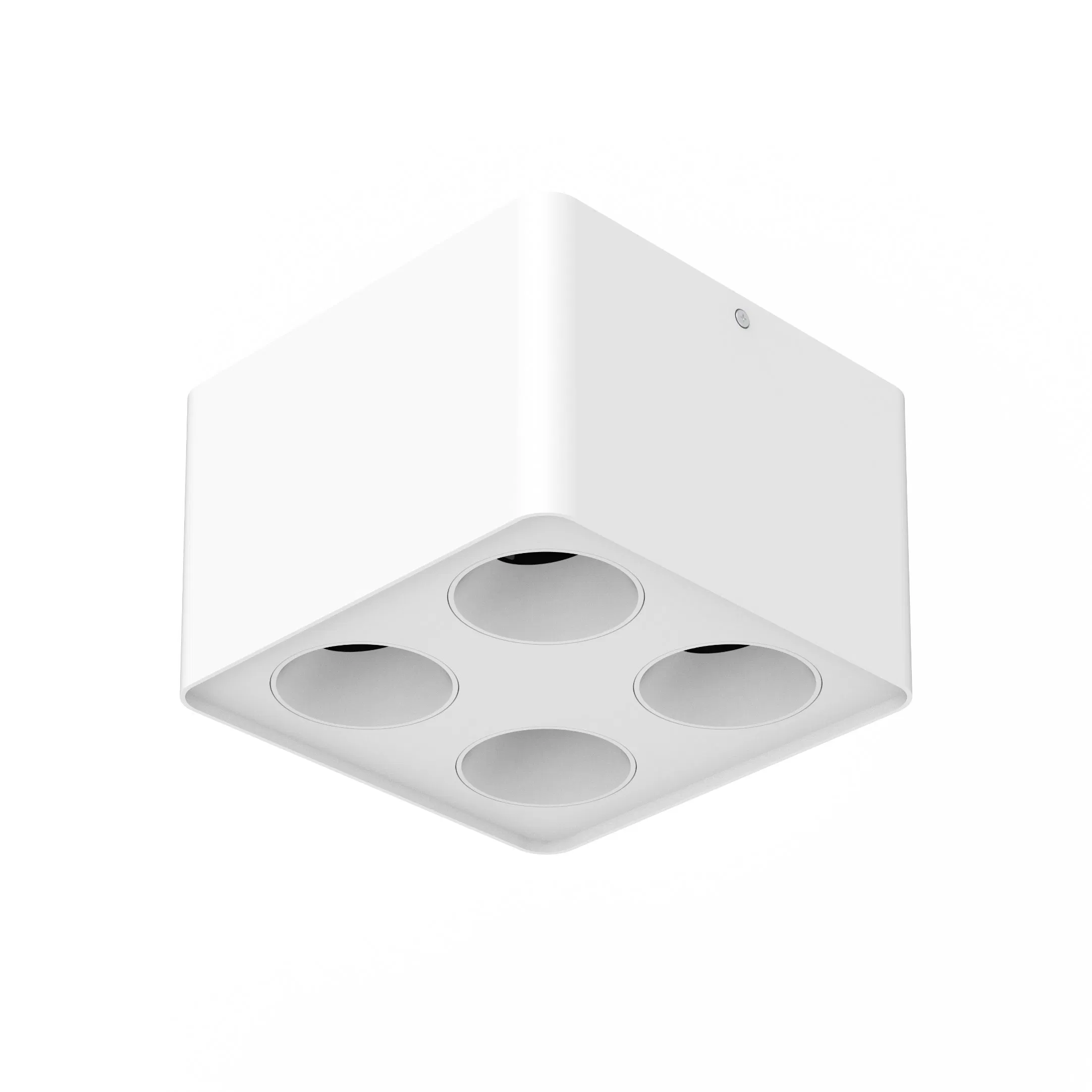 4 Heads 20W Square Open Surface Mounted Ceiling Aluminum COB LED Downlight