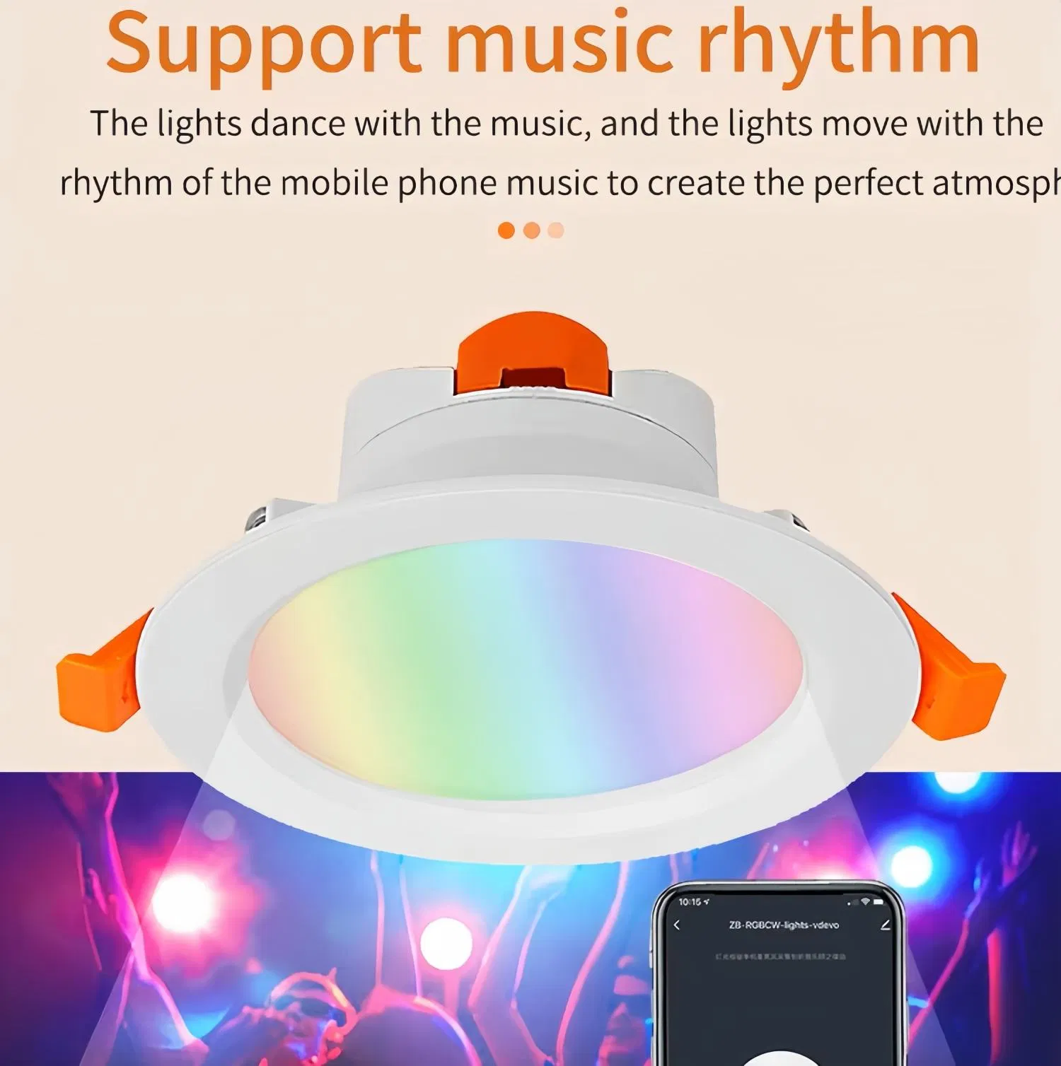 SLS 10W RGB LED Downlight Spotlight Dimmable 2700K-6500K Alexa Compatible