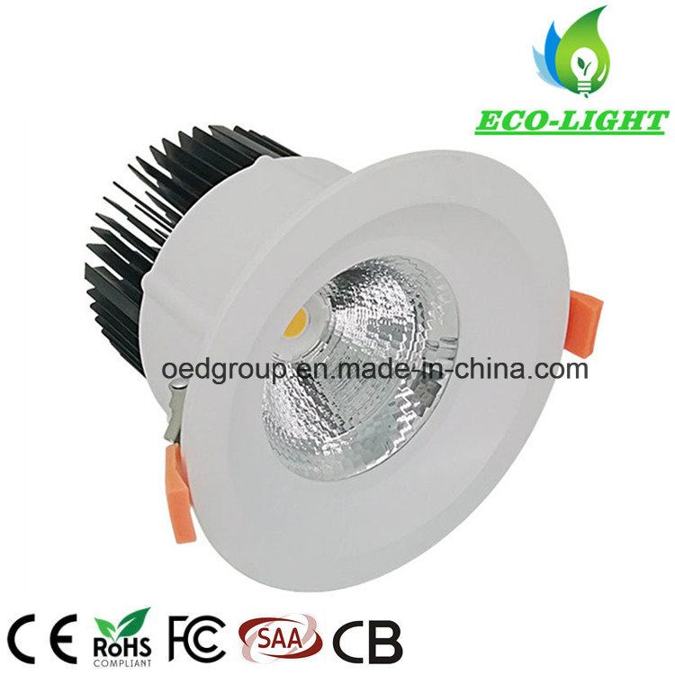 5 Inch COB LED Residential Lighting Die-Casting Aluminum AC100-277V 20W Recessed COB LED Downlight