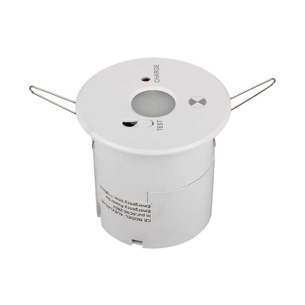 220V Rechargeable UFO Ceiling Recessed LED Fire COB Emergency Downlight