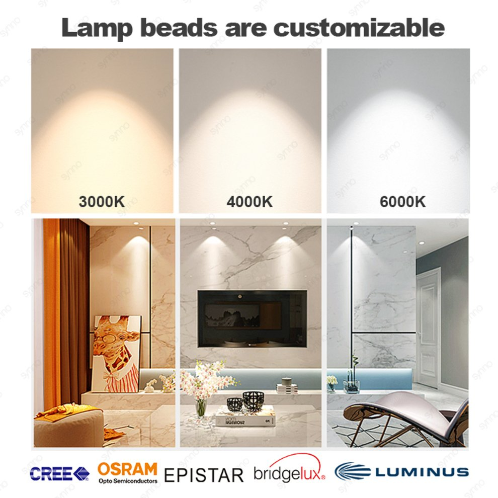 CCT Dimming Color Warm White Double Triple Heads LED Downlight