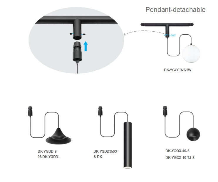 Elegant Pendant Downlight Linear LED Ceiling Spot Light Magnet Rail with CRI 95 Ultra Slim Magnetic LED Track Light