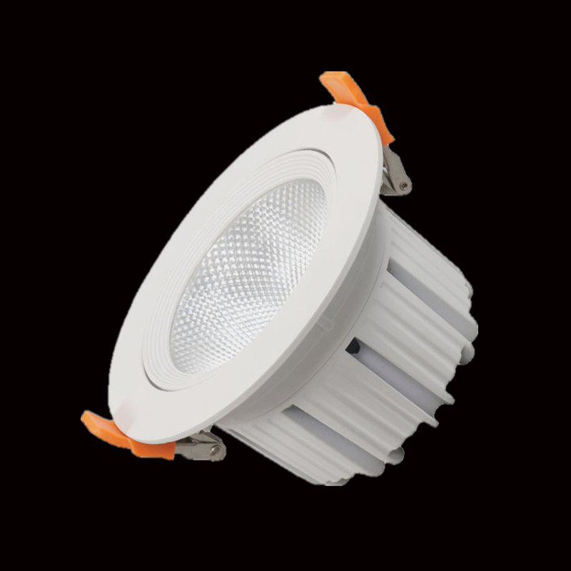 High CRI 40W Triac Dimmable Indoor COB LED Downlight AC85-265V 6500K Cool White Color