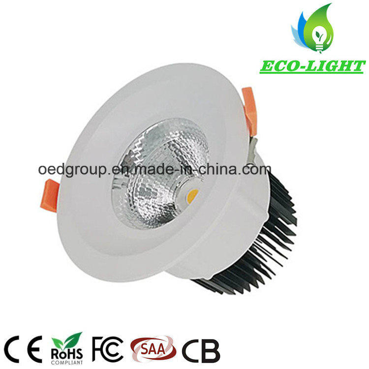 5 Inch COB LED Residential Lighting Die-Casting Aluminum AC100-277V 20W Recessed COB LED Downlight