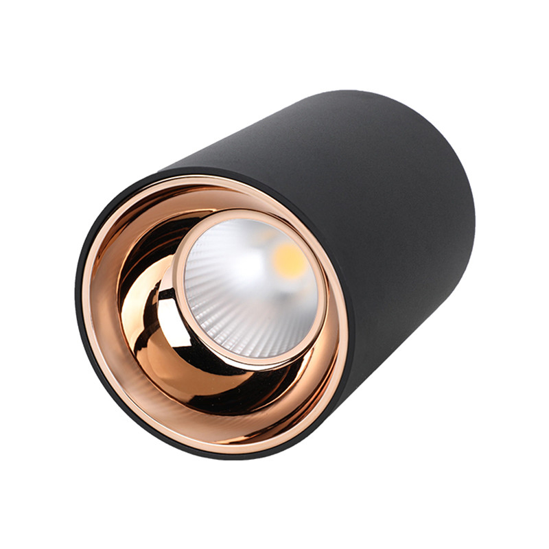 LED Downlights Black Aluminium 7W 12W 18W Ceiling Surface Mounted LED COB Down Light for Hotel