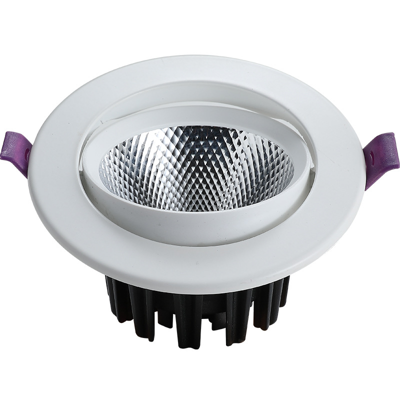 Embedded LED Ceiling Lamp Tricolor Changeable Ultra-Thin Downlight COB 9W 12W Anti Glare AC90V-220V Household Light Indoor