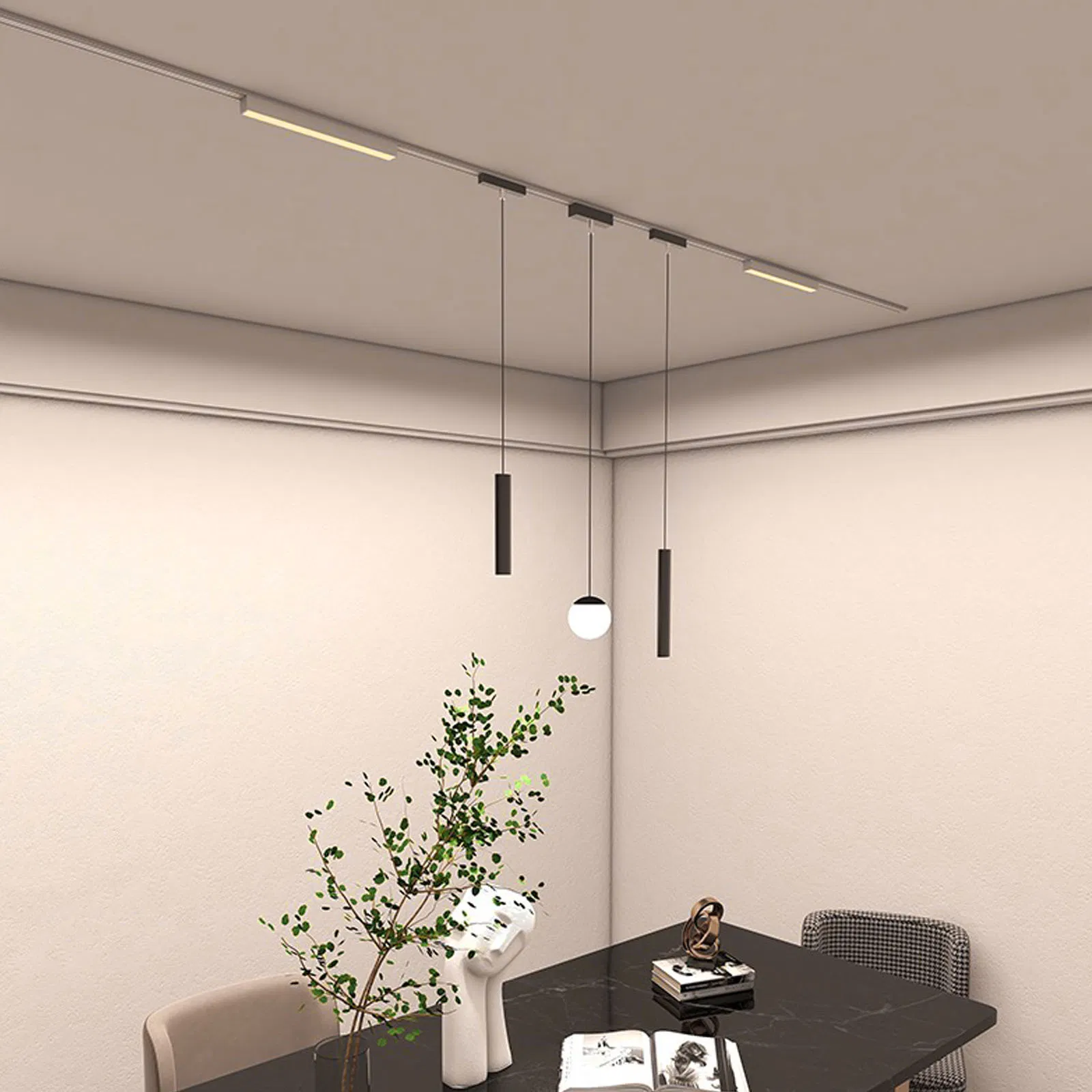 Ultra-Thin Tuya Bluetooth Mi Home 2.4G Smart Magnet Linear Track Lamp Surface Recessed Downlight Ceiling Spot LED Magnetic Track Light