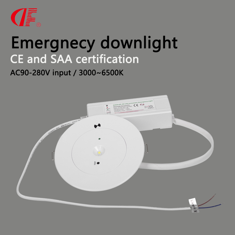 3W LED Emergency Light Non Maintained Ceiling Recessed LED Emergency Downlight for Industrial