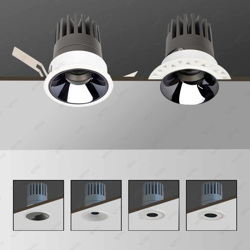 Indoor Commercial Aluminum Anti Glare Recessed Ceiling Spotlight Waterproof LED Downlight