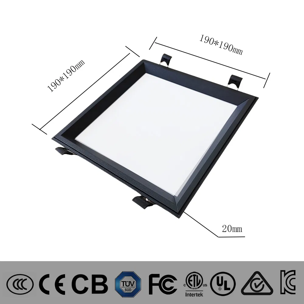 Down Light LED Commercial 18W Indoor Modern Panel Downlight Opening Size 190-200mm 3000K