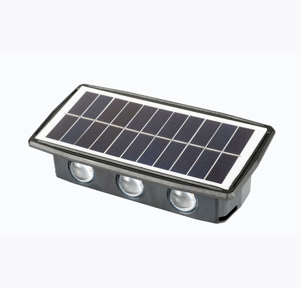 Downlight ABS Solar Wall Washer with 6 LEDs Waterproof IP65 Outdoor Wall Floodlight for Home Hotel Garden