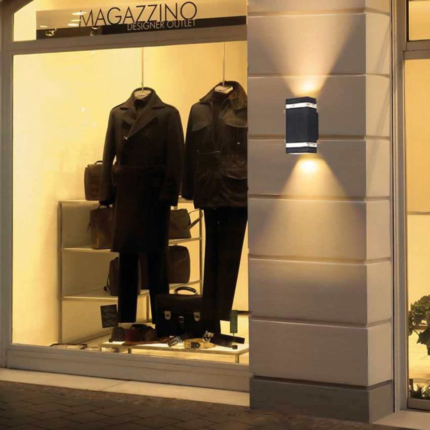 Square up and Down Lights Outdoor LED Wall Light 10W Bridgelux Chip Isolated Driver Cool White 6500K IP65 for Garden