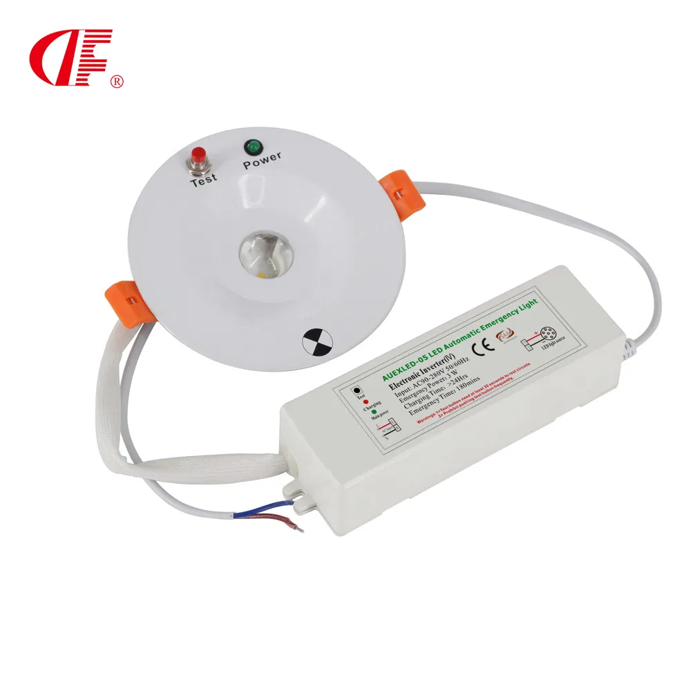 90-280V Round Type Emergency Spot Light 3 Watts 3 Hours Emergency Downlight