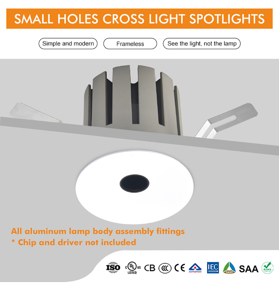 COB LED Slim Recessed Down Light (UL/CE) - OEM/ODM Dimmable Smart Design for Supermarket/Hotel/Residential Ceiling