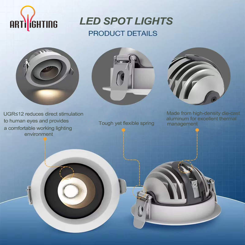 12V 24V DMX512 RGB COB 10W LED Smart Downlight LED Ceiling Light Spot Light 0-10V