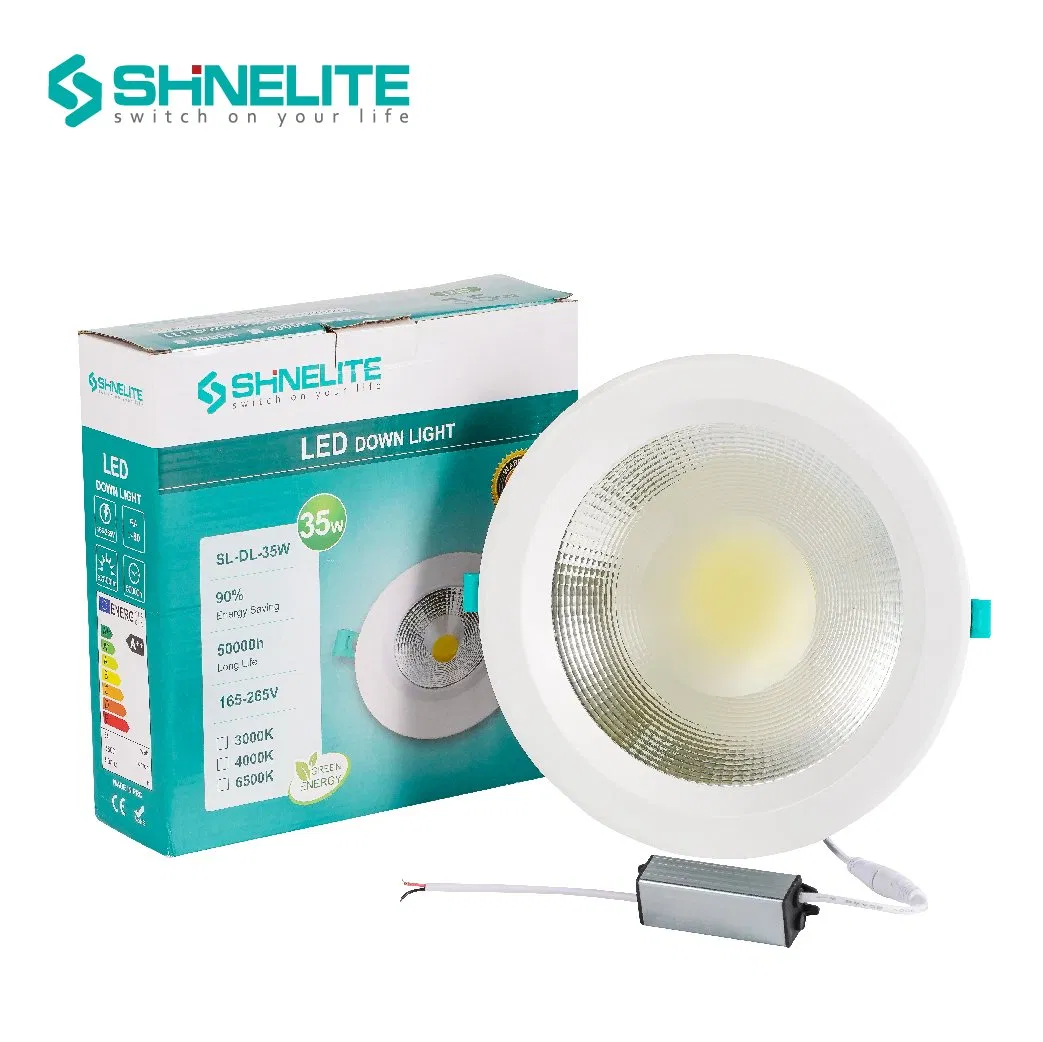 IP65 Waterproof LED Downlight 15W Aluminium Anti Glare Round Shape High Level Downlight