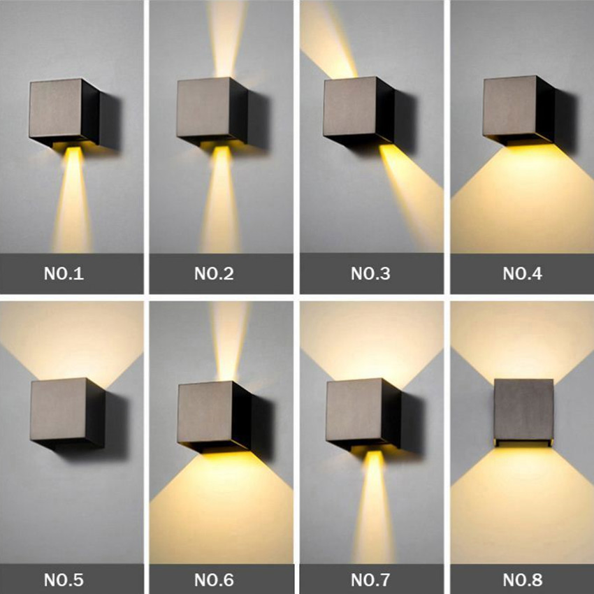 Aluminum Body Black White Golden Color up and Down LED Wall Lamp with G9 Bulb Light Source Beam Angle Adjustable Made in China