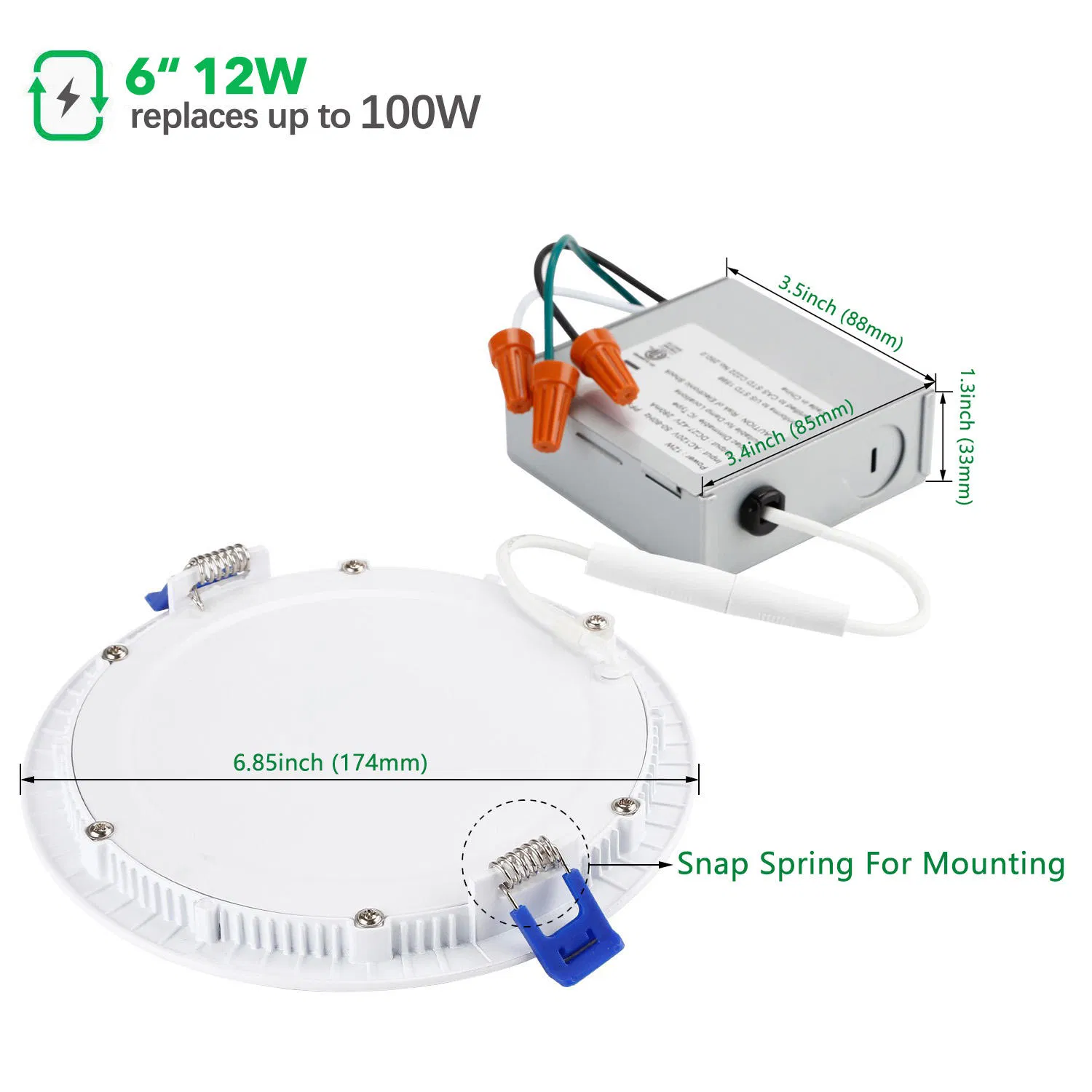 Hot Selling 8 Inch Ultra Thin RGBW LED Downlight Dimmable ETL Recessed Light Slim Panel Downlight