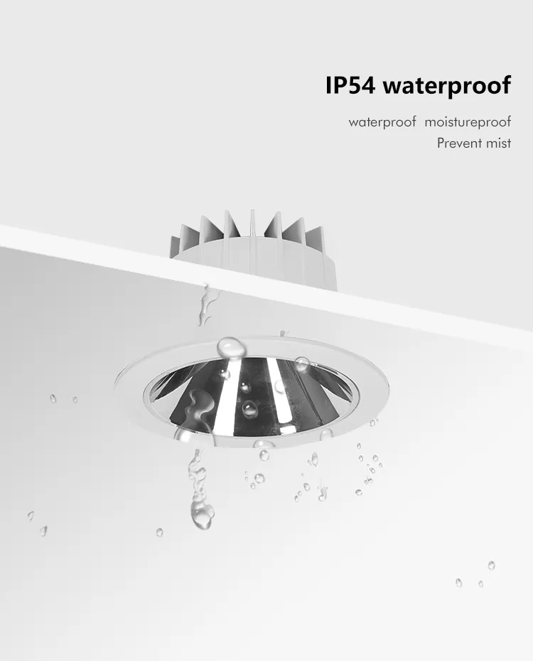 Premium IP54 Waterproof Aluminum LED COB Downlight