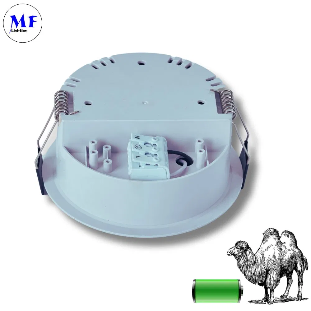 Factory Price 8W ABS Flame Retardant Anti-Glare IP30 Backup Surface Recessed Mounting Emergency Spotlight Ceiling LED Emergency Down Light for School Hospital